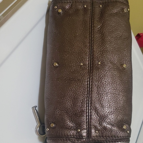 Chloe Pewter Color Leather Handbag with Silver Accents - Picture 8 of 13